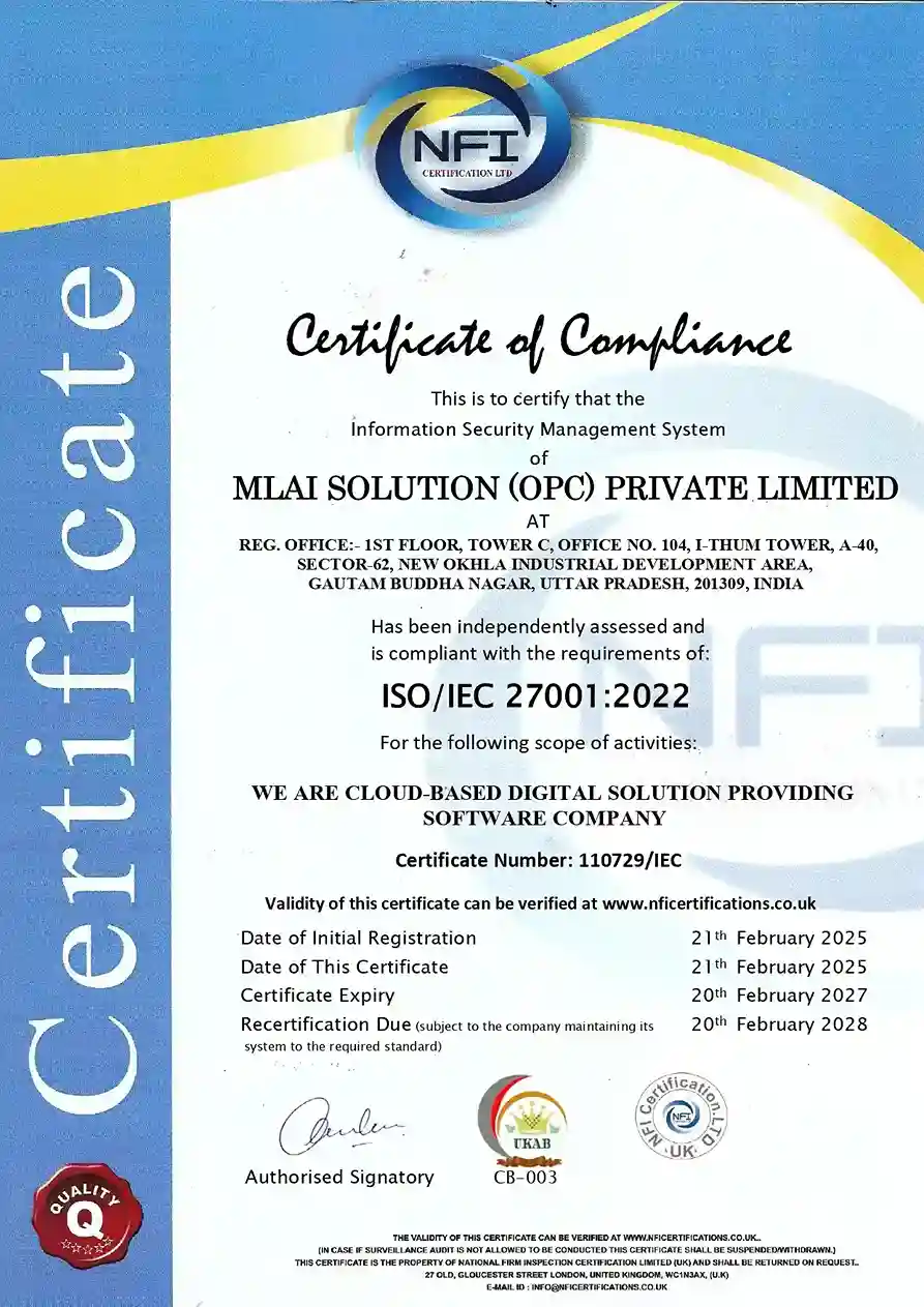 MLAI-SOLUTION-(OPC)-PRIVATE-LIMITED-ISO-27001