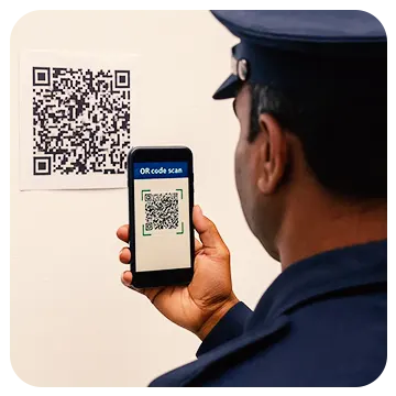 QR Code Scanning with Auto-Filled Guard Details